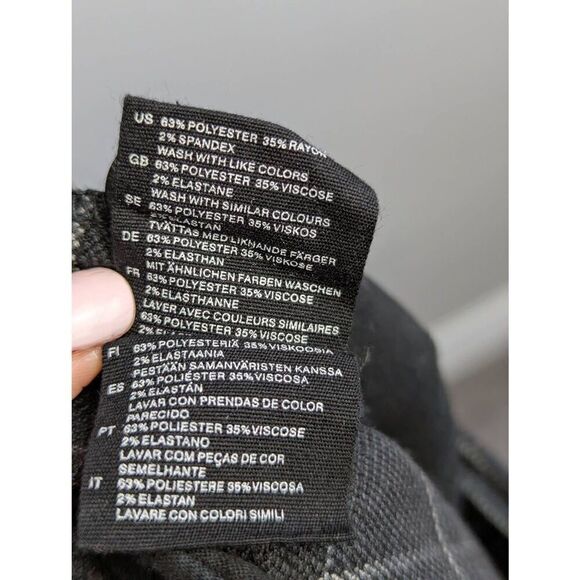 H&M checkered flared tailored trousers size 8 - Picture 7 of 7